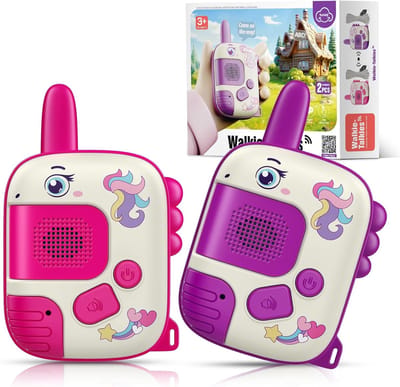 Walkie Talkies Kinderen Unicorn – Meisjes Speelgoed 3-10 Jaar – Kinder Walkietalkie – Walky Talky Buiten Spelen Avontuur – Speelgoed Cadeau Verjaardag Kerst – 300m Bereik