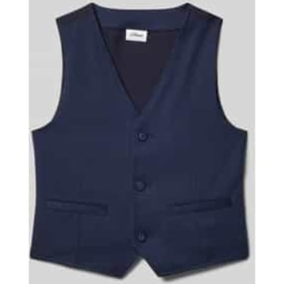 Regular fit gilet met taft op de rug