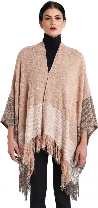 Sorbetto Poncho Layla Dames Polyester Roze One-size