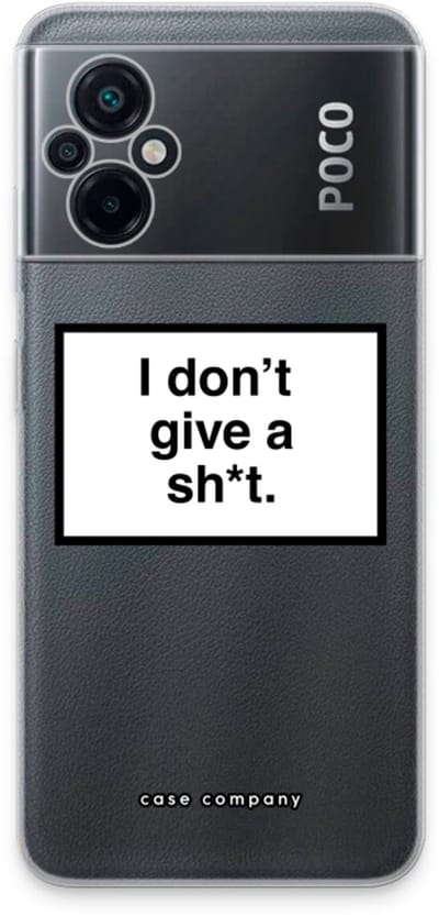 Case Company® - Hoesje geschikt voor Xiaomi Poco M5 hoesje - Don't give a shit - Soft Cover Telefoonhoesje - Bescherming aan alle Kanten en Schermrand