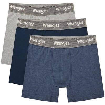 Wrangler WRA boxershorts MED WREN-denim/marineblauw/grijs gemêleerd met TEA-S