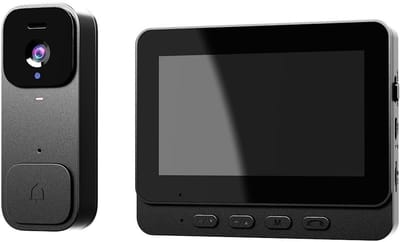 Draadloze Videodeurbel met 4.3 Inch Binnenmonitor - Slimme Intercom Zonder Boren