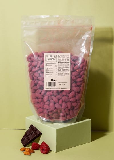 KoRo | Amandelen met pure chocolade en frambozenpoeder 1 kg