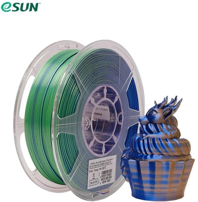 eSun ePLA-Silk-Mystic Blauw oranje groen / Blue orange green 1 kg - 1.75mm - 3D printer filament