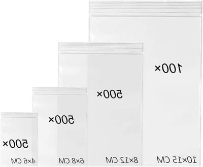 1600 Zipped Bags - Transparante, Luchtdichte Plastic Zakjes in 4 Maten, Resealable en Duurzaam, 120 Micron