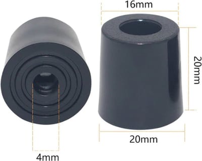 Rubberen voetjes | 1 stuk | 20x16x20mm | Rubber | Onderzetters | Rubber dopje | Meubelonderzetter | Trillingsdempers | Antislip | Deurstopper | FSW-Products