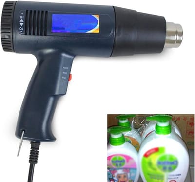 Heteluchtpistool - Krimppistool Verfstripper - Verpakking Verwerken - Verstelbare Temperatuur - 1800W - Zwart