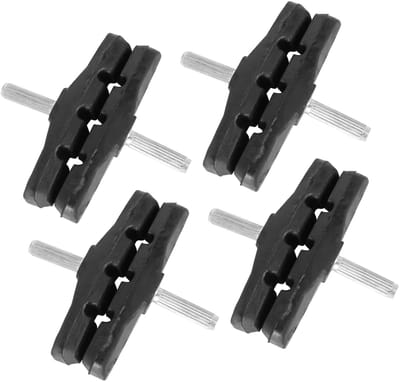 Dailygoods- Remblokken 70 mm - Set van 8 Stuks - Duurzaam Rubber/Metaal - Zandgeleidingsgroeven - Licht Gebogen Ontwerp - Schachtdiameter 6 mm - Remblok