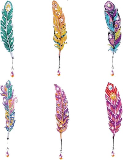 Set van 6 Diamantvormige Boekenleggers voor Diamant Schilderen, Ideaal als Verjaardagscadeau en Creatieve Hobby Accessoire