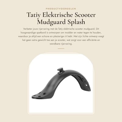 Dailygoods - Elektrische Scooter Mudguard - Splash Proof Achterspatbord met 4 Gaten - Eenvoudig Vervangbaar in Zwart