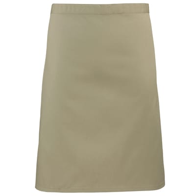 Premier Dames/Dames Mid-Length Apron (Pakket van 2) (Khaki)