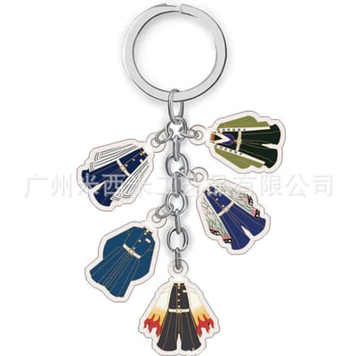 Anime Demon Slayer Acryl Sleutelhanger Transparante Bedel Fabrikant Directe Levering Meerdere Stijlen Bulk Maatwerk Mooi Ontwerp 27MM white