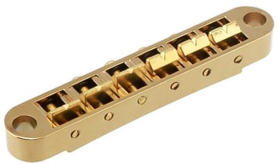 TOM-stijl gitaarbrug - Voor elektrische gitaren - Fazley 10608 - Goud