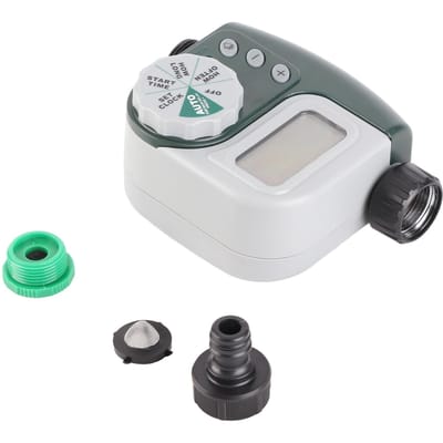 Automatische Digitale Tuinwatertimer Besproeiing Irrigatiesysteem Controller G3/4 Aansluiting white