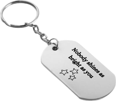 Akyol - nobody shines as bright as you sleutelhanger - Quotes - familie vrienden - cadeau - 54 x 29mm