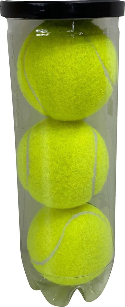 Summer Play Tennisballen - in koker - 3x stuks - lichtgevend geel - sport - tennissen - Super A grade kwalieteit