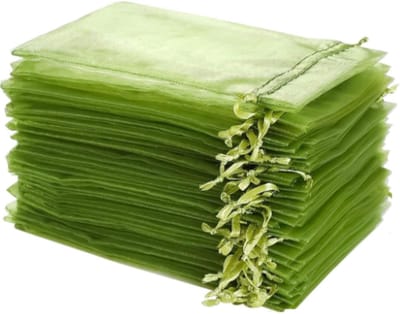 100 stuks - Organza zakjes - 17x23 cm - Olijfgroen - Cadeauzakjes - Snoepnet - geschenkzakjes - voor sieraden, horloges - geurzakjes maken