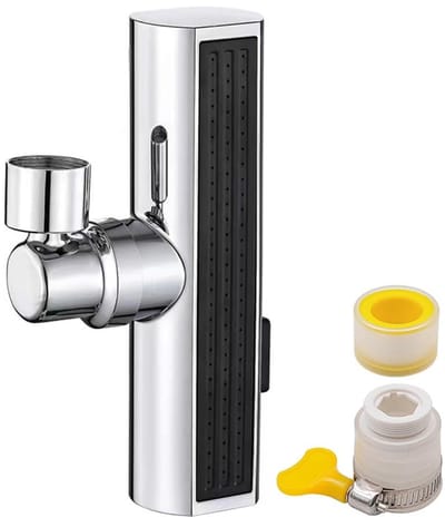 Dailygoods- Waterval Keukenkraan 360° Draaiend - Keukenkraan Roestvrij Staal - Keukenkraan Sproeikop - Gootsteenkraan - Hoogdruk Keukenkraan - Eenvoudig Uitrekbaar