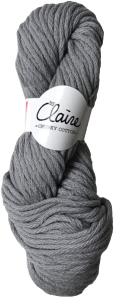 byClaire chunky cotton 014 grey - Haakgaren / Breigaren