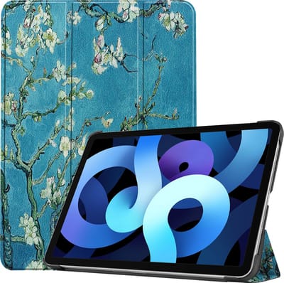 Hoesje - Geschikt voor Apple iPad Air 5 (2022) - 10.9 inch - 5e Generatie - M1 - Dun & Stevig - Hardcover Book Case - Trifold Bookcase Hoes - Hard Cover - Tablethoes - Bloesem