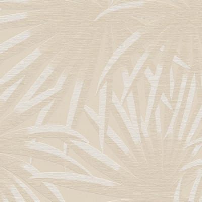 Natuur behang Profhome 393382-GU vliesbehang gestructureerd met bloemmotief mat beige wit 5,33 m2