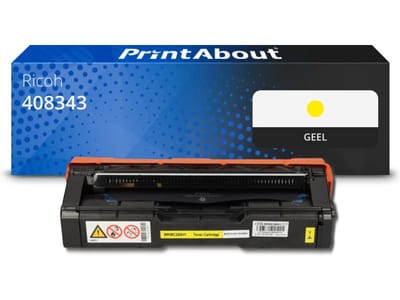 PrintAbout huismerk Toner 408343 (C250 H) Geel Geschikt voor Ricoh