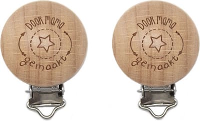 Durable Houten Speenclips 2 stuks 59 Door Mama Gemaakt