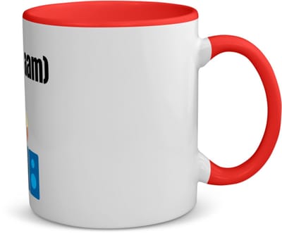 Akyol - dj met eigen naam koffiemok - theemok - rood - Dj - muziek liefhebbers - disc jockey - vinyl - verjaardag - cadeau - kado - 350 ML inhoud