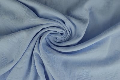 Katoen Jacquard - 150cm breed - Aqua blauw - 10 meter