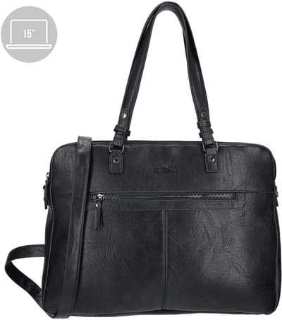 Enrico Benetti Julia Dames Laptoptas 15 inch - 65038 - Zwart
