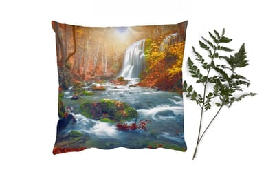 Sierkussens - Kussentjes Woonkamer - 40x40 cm - Waterval - Zon - Herfst