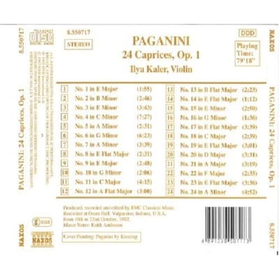 Ilya Kaler - Paganini: 24 Caprices (CD)