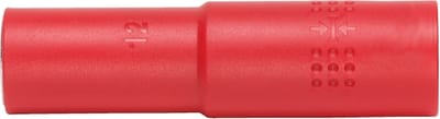 Wurth - VDE-dopsleutel, 3/8 inch zeskant, lang - VDE 3/8 inch dopsleutel, metrisch, zeskant, lang x 1 st Soort aandrijving Binnenvierkant Sleutelwijdte 12 mm