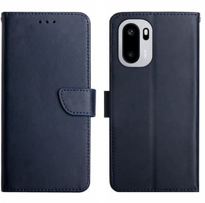 Coverup Hoesje - Geschikt voor OnePlus 15R Hoesje - Coverup Genuine Leather Book Case - Echt Leder - Blauw