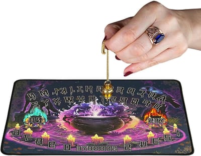 Divination Mat, Witchcraft Divination Set Shuttle Board, Portable Altar Tarot Card Mat Spiritual Altar Meditation Room Supplies