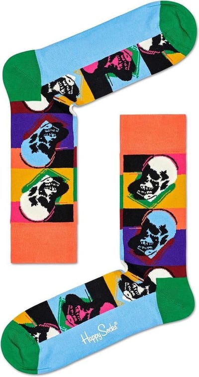 Happy Socks Andy Warhol Skull Sokken AWSKU01-0100