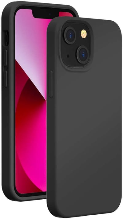 Bigben Connected, Hoesje geschikt voor iPhone 13 - Hardcase Siliconen Soft Touch, Zwart