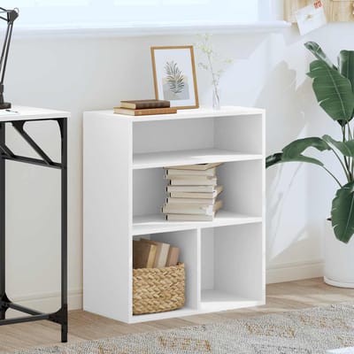 vidaXL - Boekenkast - 60x30x71,5 - cm - bewerkt - hout - wit