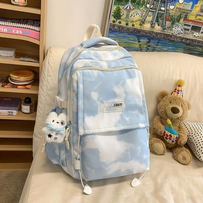 Koreaanse Casual Tie-Dye en Bedrukte Rugzakken voor Junior en Senior High School Studenten Rugzakken met Grote Capaciteit voor Universiteitsstudenten .