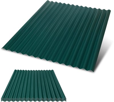 5x Kunststof golfplaten ASA-PVC 1,5mm 117x93cm Donkergroen Carport