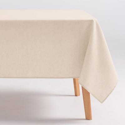 GAMUSI - GAMUSI INDIRA Tafelkleed - Vlekbestendig - Effen Design - 70% Katoen / 30% Polyester- 140 x 100 cm - Olie - Tafellaken met Vlekwerende Coating - Landelijke Stijl