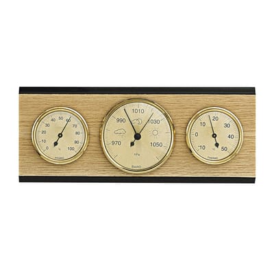 SELVA weerstation met hygrometer, barometer en thermometer, 110 x 270 mm, made in Germany