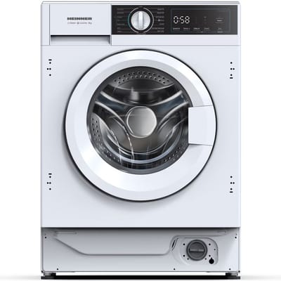 Heinner HWM-BI914IVA+++ Inbouwwasmachine 9 kg – 1400 tpm – Inverter Motor – Energieklasse A – 15 Programma’s met Stoomfunctie – Trommelreiniging – Wit – 5 Jaar Garantie