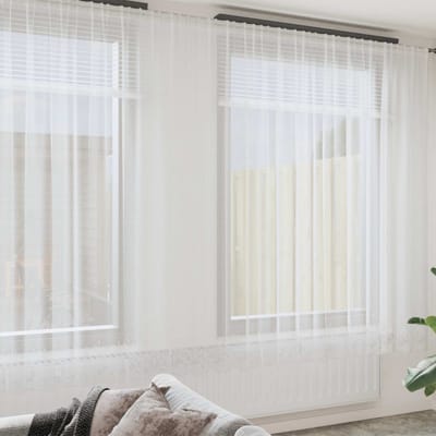 vidaXL Kantgordijn Wit 260 x 400 cm Polyester