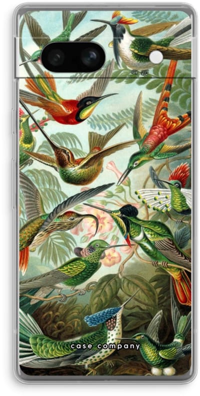 Case Company® - Hoesje geschikt voor Google Pixel 7A hoesje - Haeckel Trochilidae - Soft Cover Telefoonhoesje - Bescherming aan alle Kanten en Schermrand