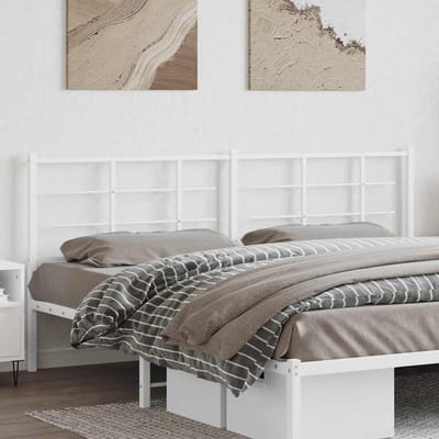 vidaXL - Vervangend - hoofdbord - 200 - cm - metaal - wit