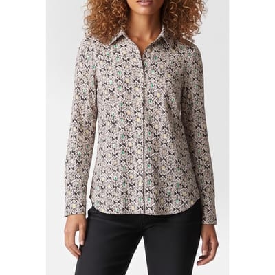 Studio Anneloes All Over Flower Printed Blouse Multi Color Maat: XS | Longsleeves Outlet | Dames | Zwart