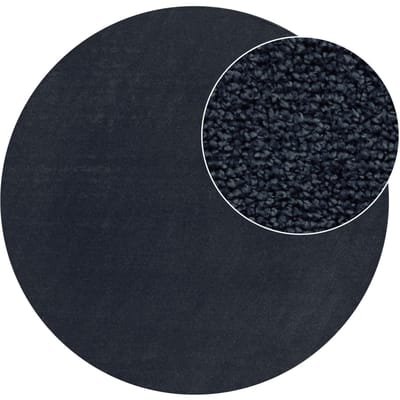 Tapijt Portivo marineblauw 120 cm rond