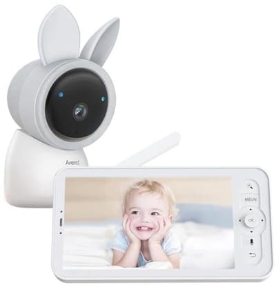 2K UHD Video Baby Monitor met 12.7 cm LCD Scherm, Draaifunctie en Automatische Volging