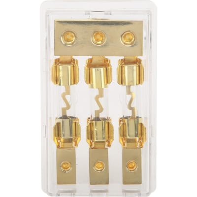 1x0GA Entrée 3x4GA Sortie Bloc de Distribution d'Alimentation Porte-Fusible 60A Étanche à la Poussière pour Voitures Camions Bateaux Audio beige